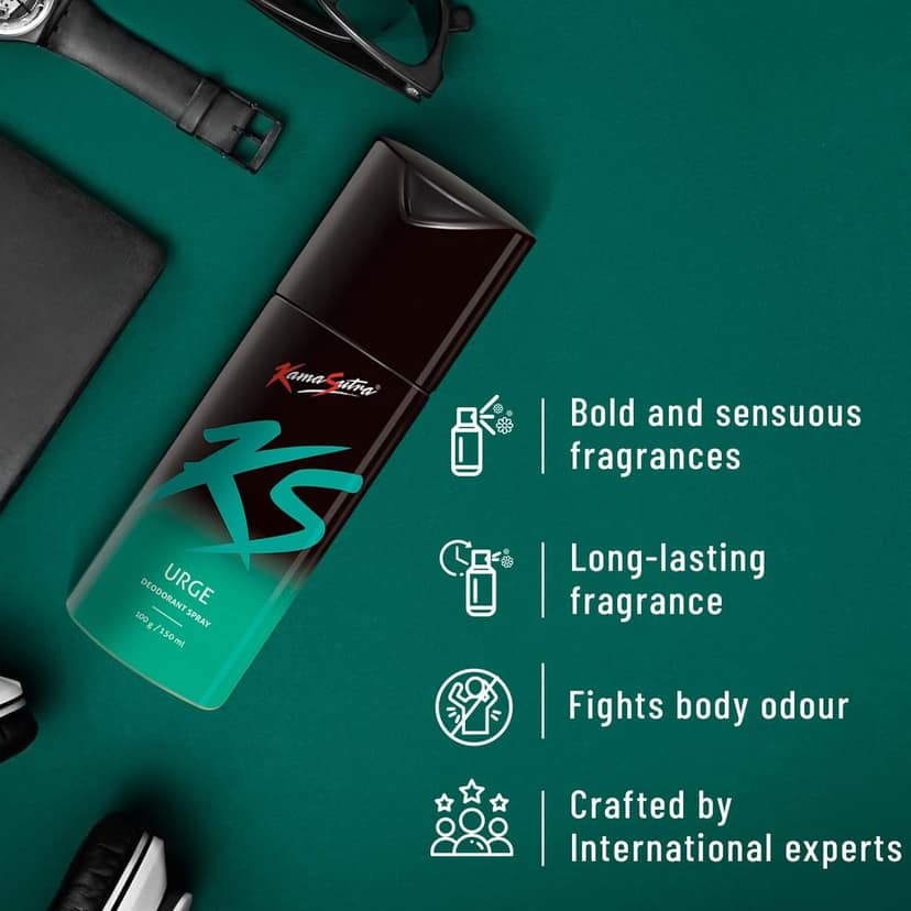 Kama Sutra Urge Deodorant for Men, 150ml view 4