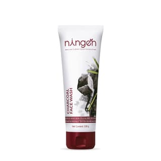 Ningen Charcoal Face Wash I Goodness of Grapes and apple I Dermatologically Tested, Paraben Free I Wards Off Skin Impurities, Anti Pollution I 120g, White