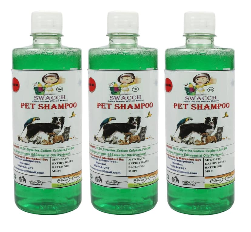 SWACCH PET Shampoo (500ML) (Combo Pack of 3) NEEM ALOVERA view 2