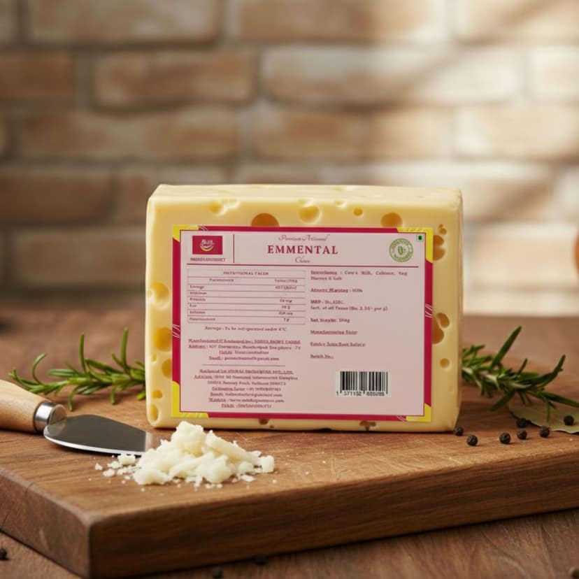Mishti Gourmet Emmental Cheese 200g view 3