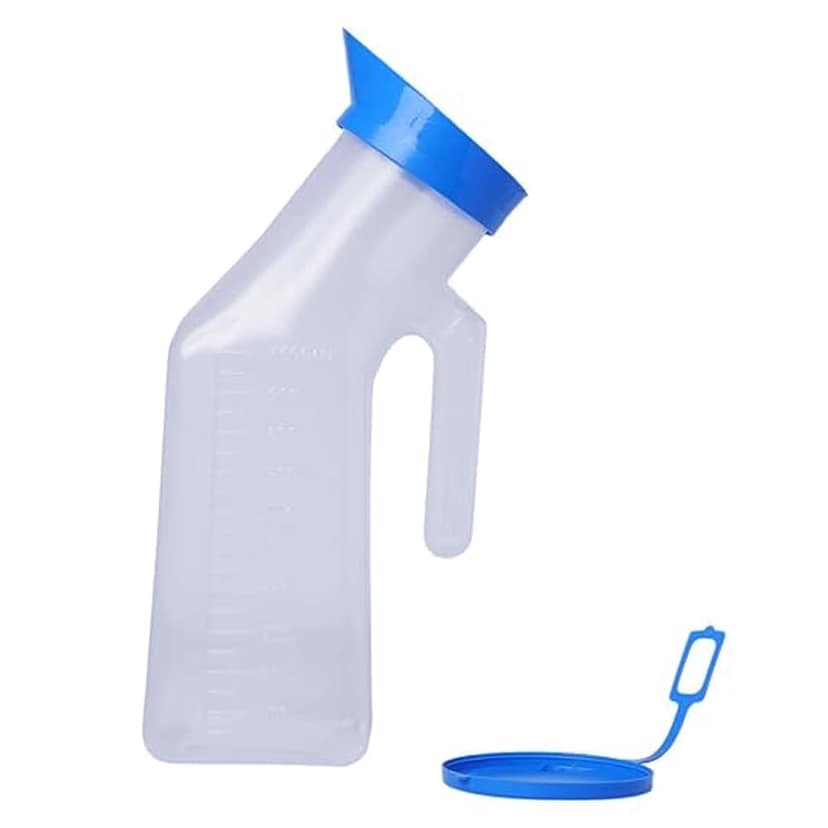 Dhasara's Unisex Polypropylene Autoclavable Urinal - 1000 ML Capacity | Durable, Reusable & Sterilizable | Ideal for Home, Hospital, and Travel Use | Spill-Proof Design for Men & Women.(Pack of 1)