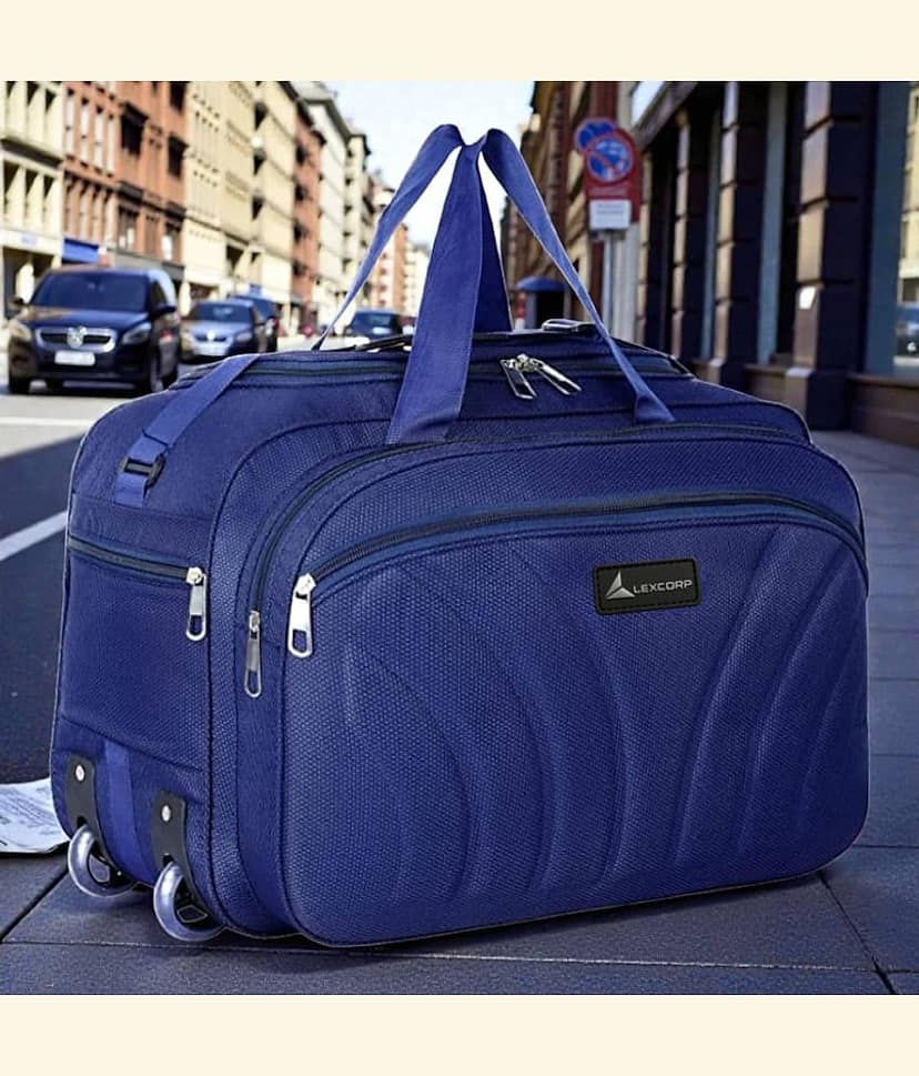 LEXCORP 55 Ltrs Blue Polyester Duffle Bag