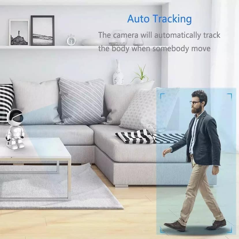 AUSHA WiFi CCTV Robot Camera | 1080p HD Smart Home Security with 360° View & Auto Tracking view 9