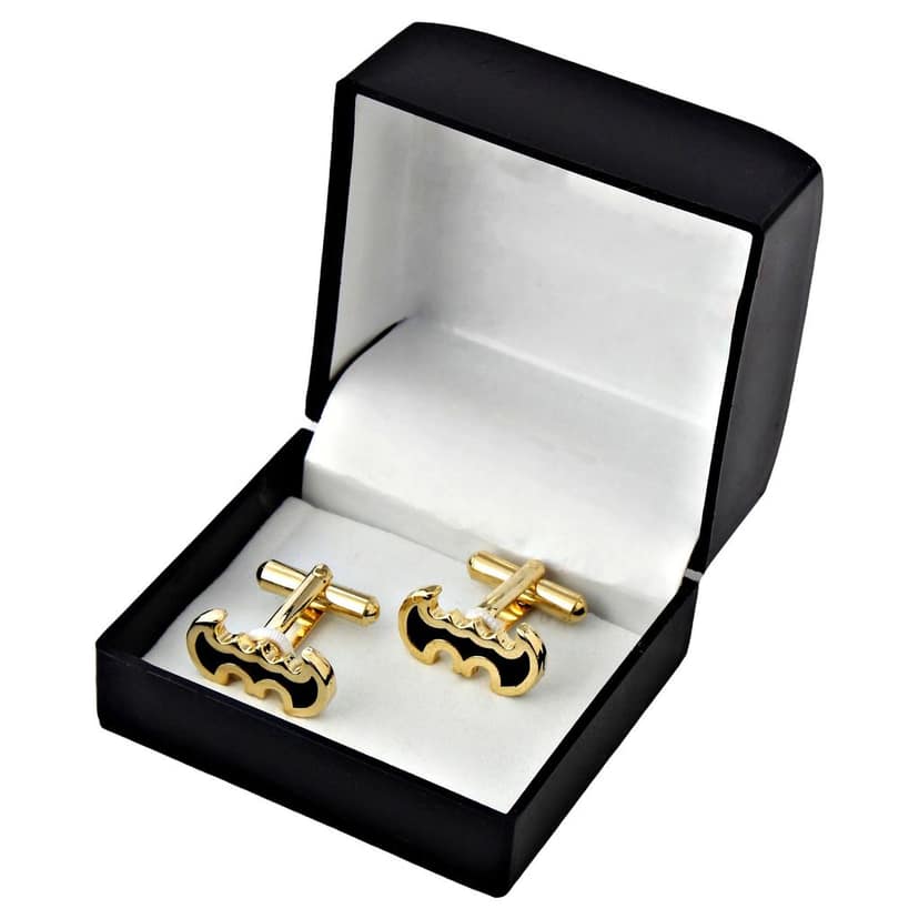 LUCKY JEWELLERY Unique Black Color Golden Plated Formal Wedding Shirt, Suit, Blazer Cufflinks Pair Set for Men.(215-M4C4-A5521) view 4
