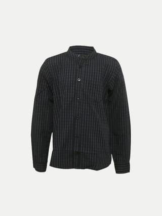 Boys Black Pin-check Shirt