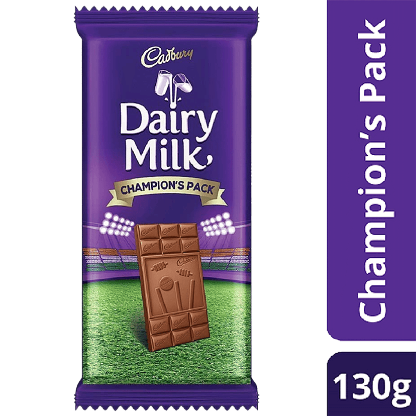 Cadbury Dairy Milk Chocolate Bar - Champion Pack, 130 G