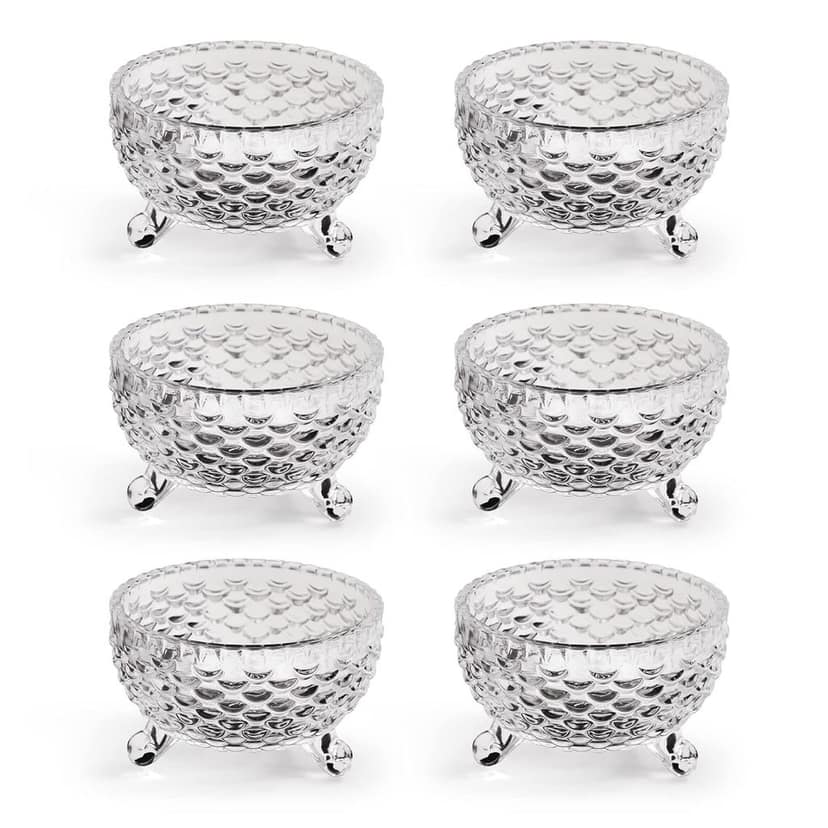 Treo By Milton Bliss Glass Bowl Set of 6, 230 ml Each, Transparent | Dessert | Ice Cream | Gulab Jamun | Sweets | Fruit Salad| Serving | Gifting view 3