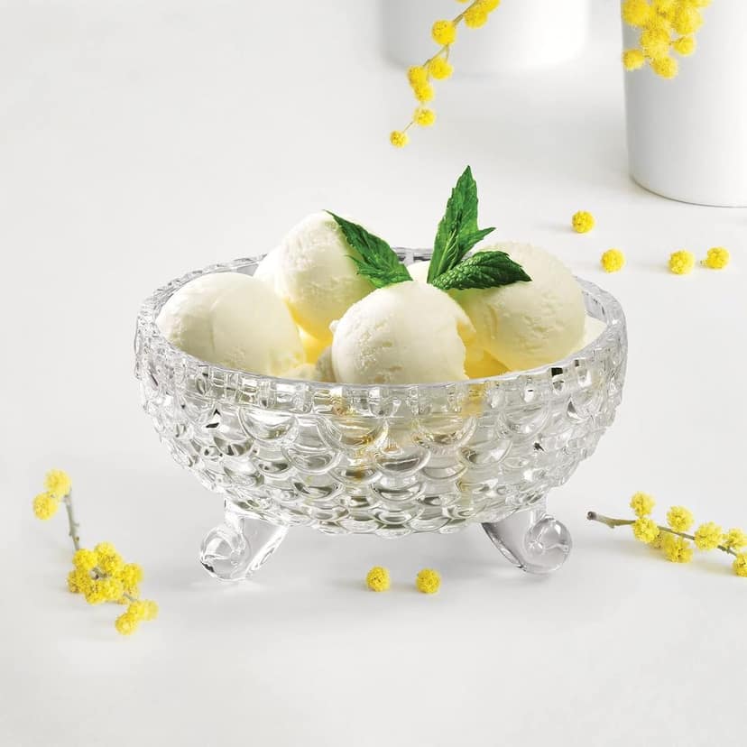Treo By Milton Bliss Glass Bowl Set of 6, 230 ml Each, Transparent | Dessert | Ice Cream | Gulab Jamun | Sweets | Fruit Salad| Serving | Gifting view 5