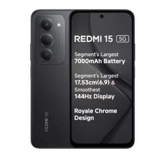 REDMI 15 5G (Midnight Black, 8GB RAM, 128GB Storage)