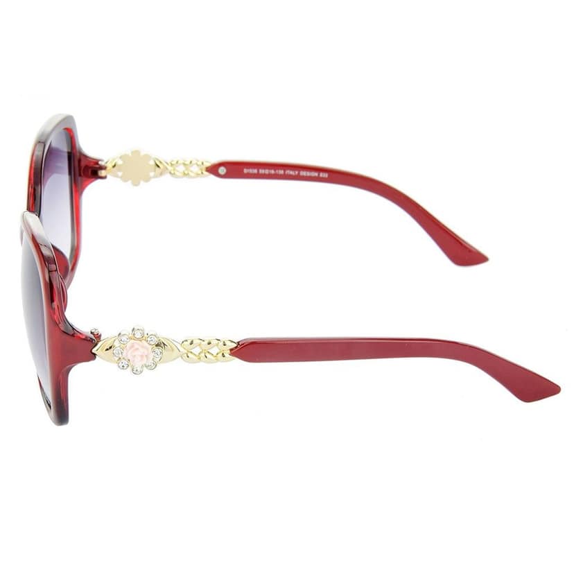 Hrinkar Grey Over-sized Cooling Glass Red Frame Best Sunglasses for Women - HRS266 view 3