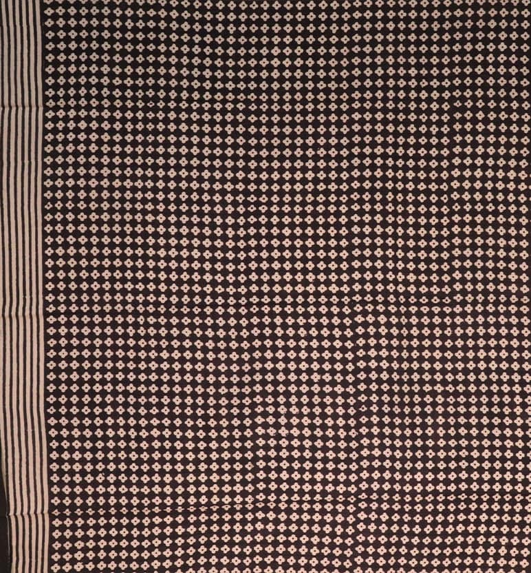 Bagh Hand Block Printed Cotton Saree – Traditional Natural Dye Drape view 5