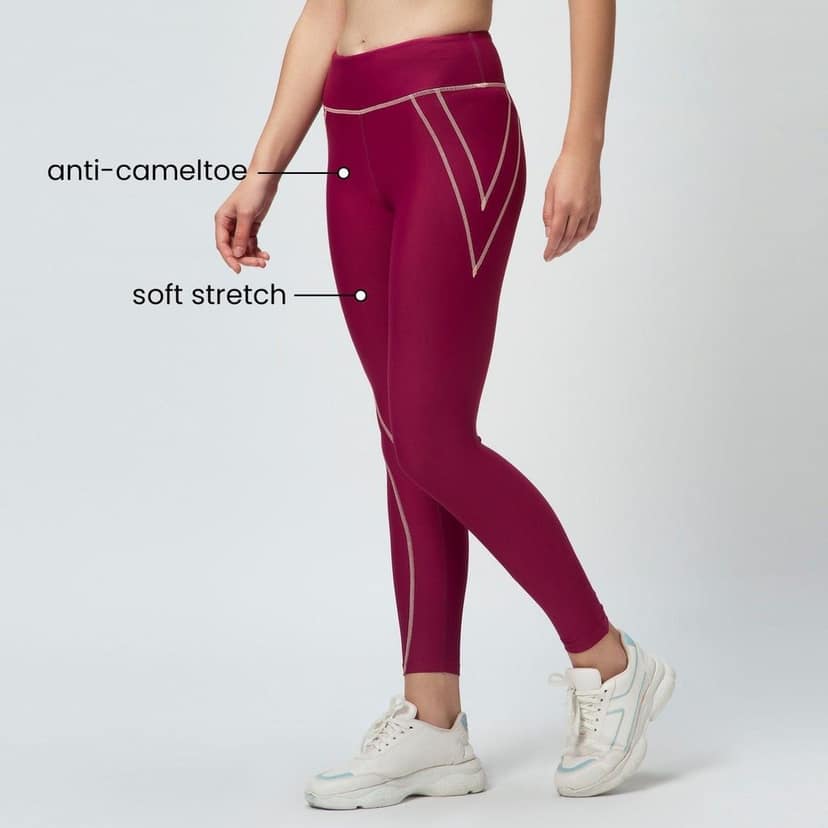 Extreme Uplift Leggings - Caramel Magenta ( Full Length ) view 3