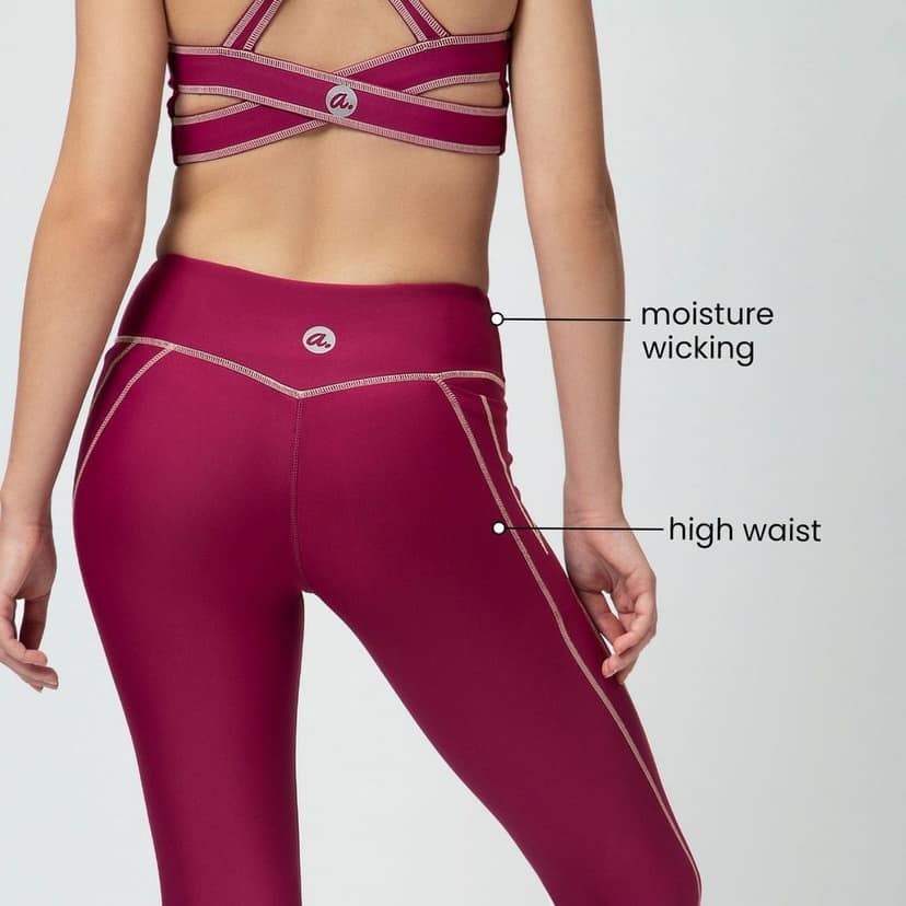 Extreme Uplift Leggings - Caramel Magenta ( Full Length ) view 5