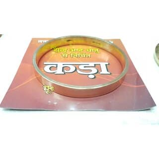 Pure Brass Kada for Men Women with OM symbol.
