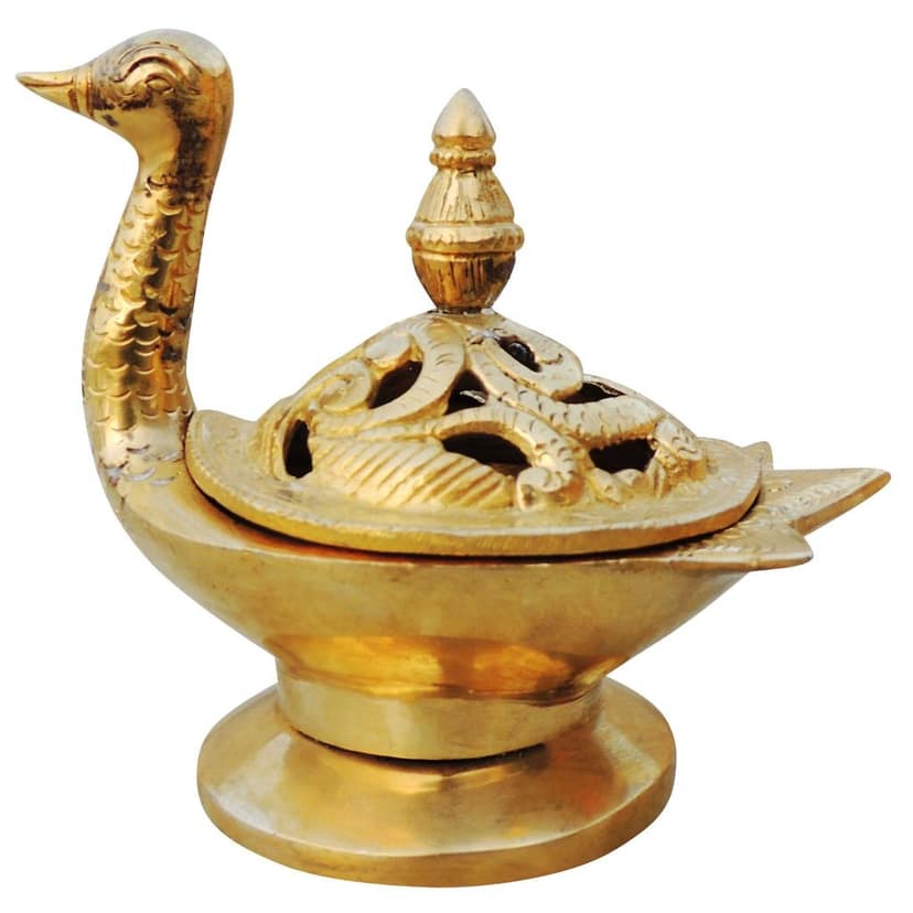 Brass Showpiece Duck Shape Loban, Bakhoor Dan (BSMAS1681 D) view 2
