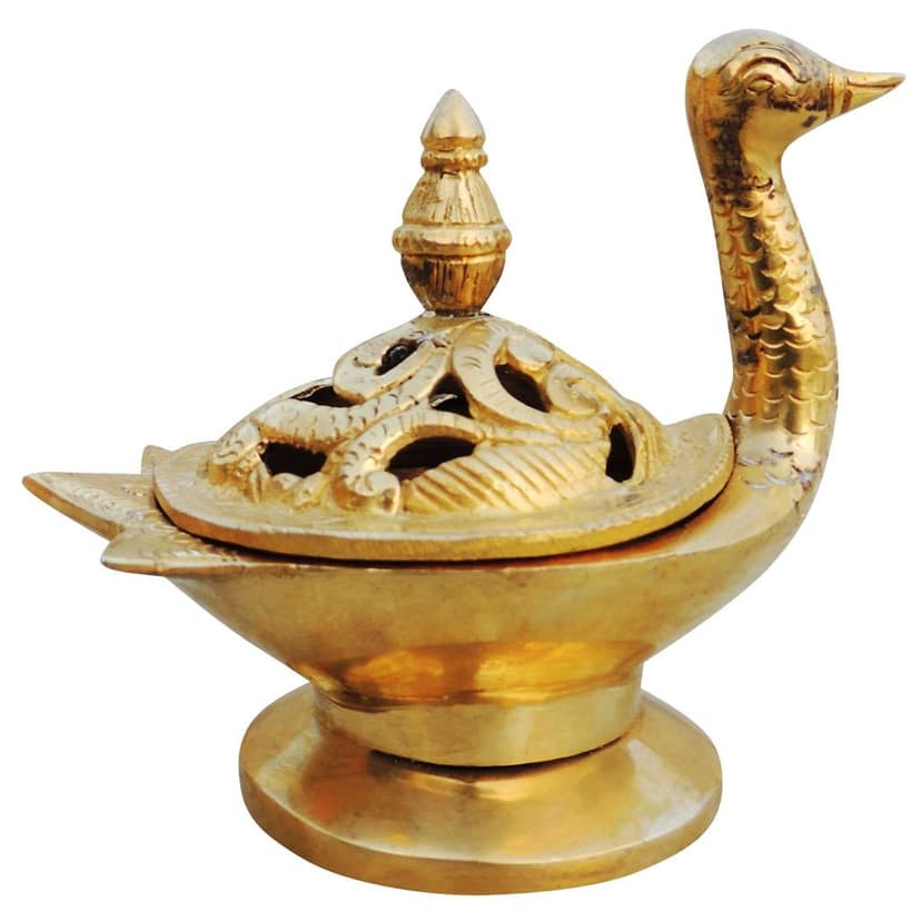 Brass Showpiece Duck Shape Loban, Bakhoor Dan (BSMAS1681 D) view 3