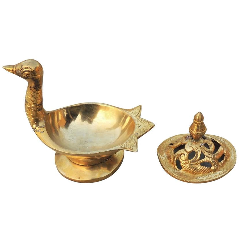 Brass Showpiece Duck Shape Loban, Bakhoor Dan (BSMAS1681 D) view 4