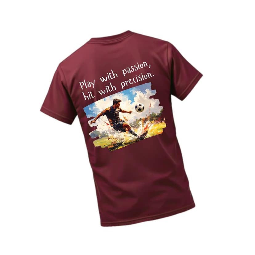 Trishoolin Sports Theme T-Shirt | Design 10410MB | Cotton Regular Fit | Crew Neck / Round Neck Half Sleeve | Pack of 1 view 3