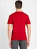 Men's Solid Round Neck T-Shirt (Shanghai Red) view 2