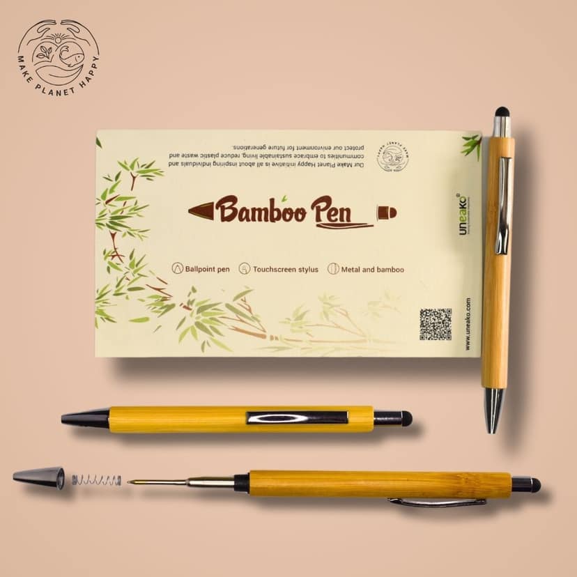 Uneako Bamboo Pen 2Pcs view 2