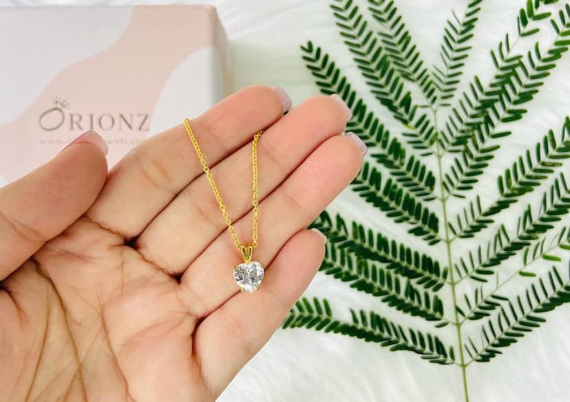 Classic Heart Solitaire Necklace view 7