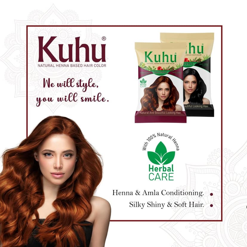 KUHU Herbal No Ammonia Hair Color Natural Brown view 7