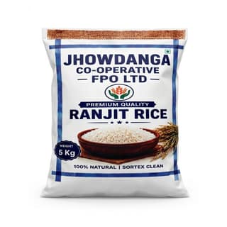 JHOWDANGA CO-OPERATIVE FPO LTD. PREMIUM QUALITY RANJIT RICE - 5 kg - One bag