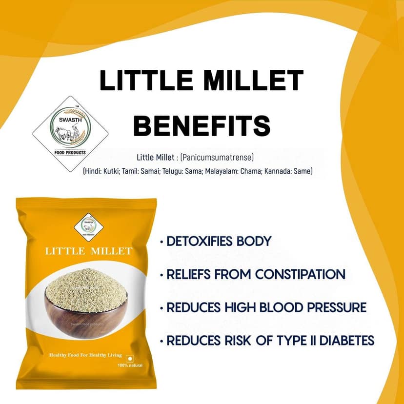 Swasth Unpolished and Natural Little Millet (Other Names Of Little Millet Kutki, Shavan, Saamai, Sama, Samalu, Saame, Save Chama, Sava, Halvi, Vari, Swank, Gajro, Kuri, Sama, Suan) view 4