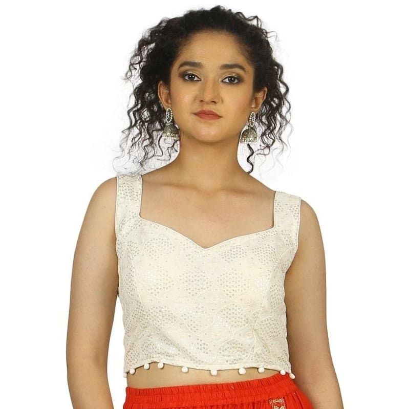 TheHangr Dyable White Embroidered Blouse - 34 view 2