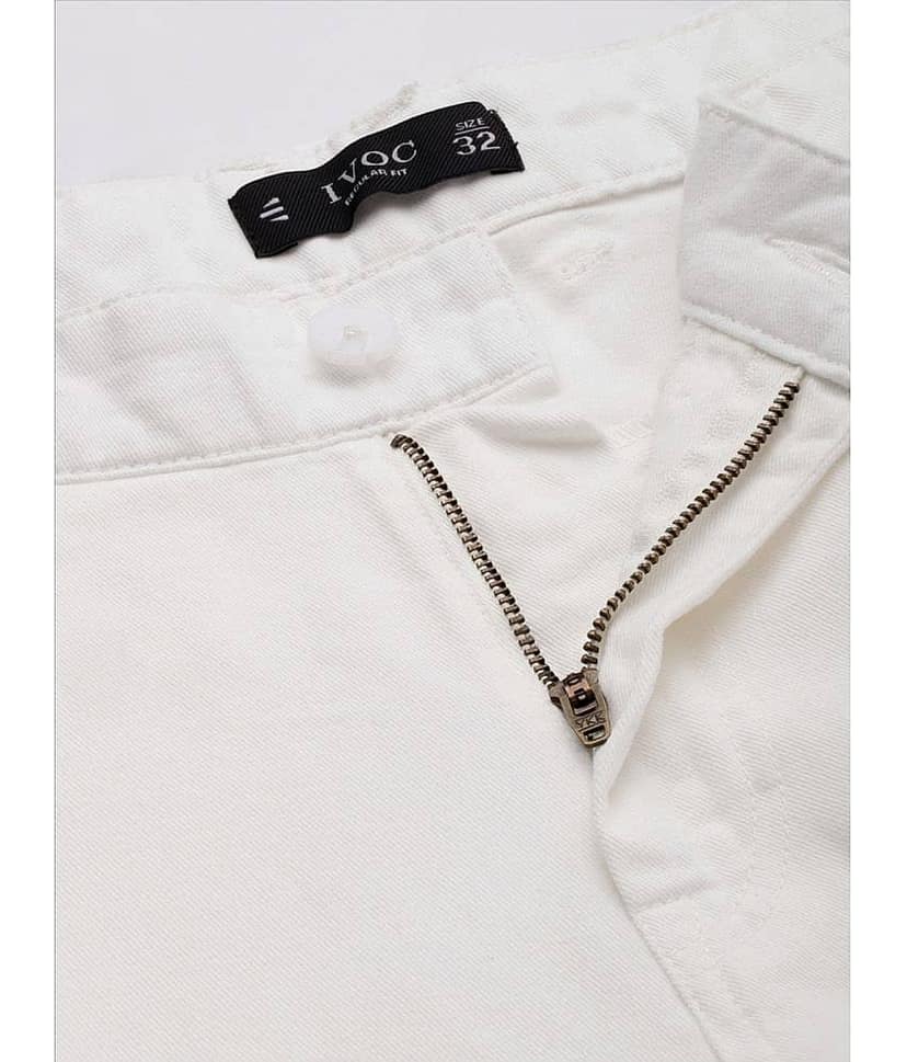 IVOC Men Solid Regular Fit Cargos Trousers view 2