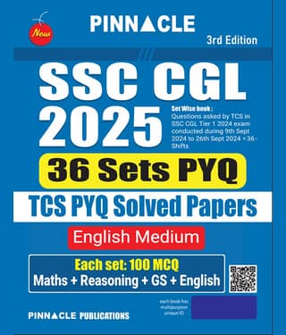 SSC CGL 2025 : 36 Sets TCS PYQ Solved Papers English medium 3rd Edition