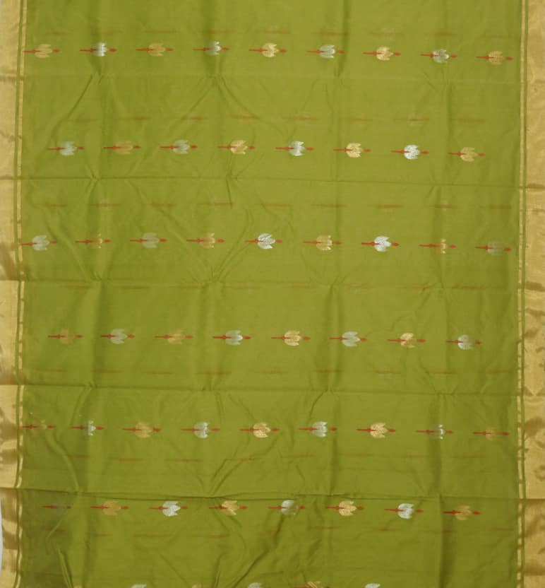 Handloom Chanderi Silk By Cotton Saree view 3