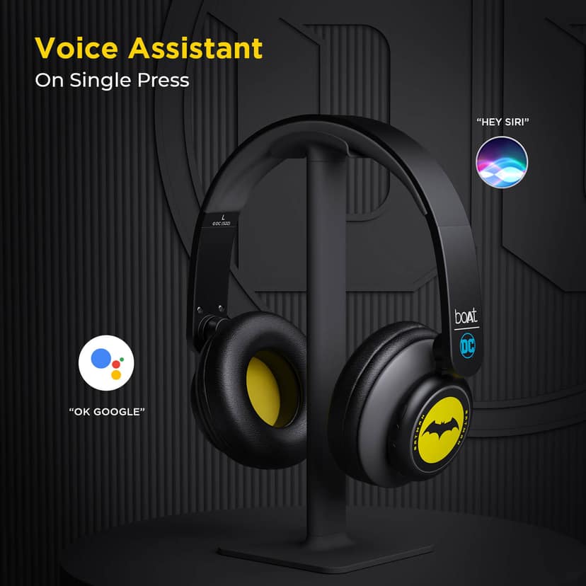 boAt Rockerz 450 Batman DC Edition | Bluetooth Wireless Headphone with 40 mm Drivers HD Immersive Audio, Power Up For 15HRS view 5