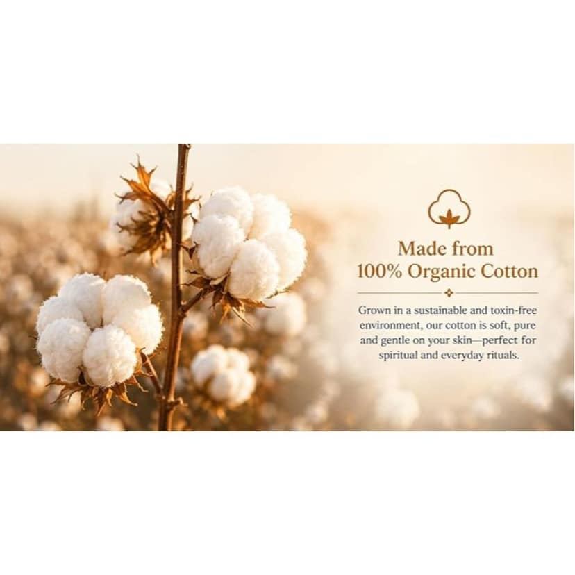 Desi Round Cotton Wicks Diya Batti - White Phool Rui for Pooja | Long Lasting Aarti Use | Temple Daily Worship (Pack of 600 Pcs) view 7