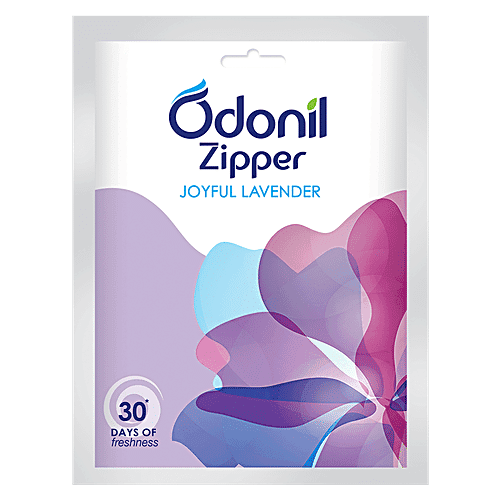 Odonil Zipper Air Freshener - Joyful Lavender, 10 g