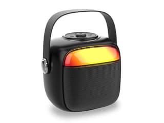Pebble Flare 5W Portable Bluetooth Speaker with Deep Bass, RGB Lights| Bluetooth 5.3, TWS Connectivity, 4H Playtime - Black