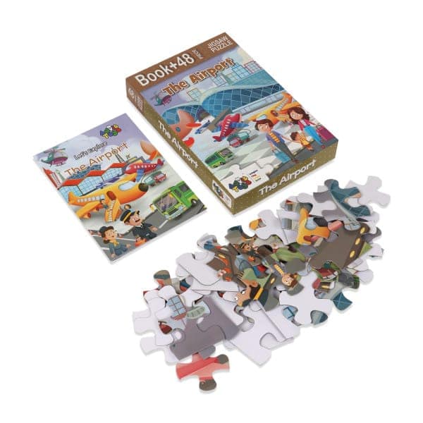 Advit Toys The Airport Jigsaw Puzzle - 48 Piece + 24 Pages Educational Book view 2