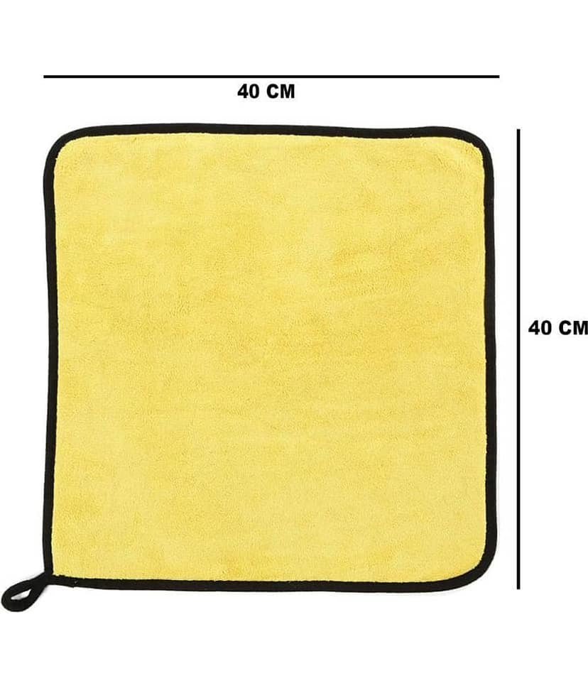 PROGIENCE Yellow 600 GSM Drying Towel For Automobile ( Pack of 2 ) view 2
