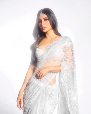Enchanting White Saree with Exquisite Lace Border by SHIV TEXTILES