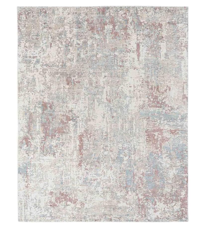 Neu Looms Handmade Viscose Wool Anti-Skid Rug for Bedroom, Living Room, Nursery, Dorm, Playroom & Reading Area (Size 6x9 Feet, Blue-Beige)