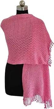 Women's Lightweight Crinkle Gauze Scarf with Fringe Trim - Perfect for Spring and Summer