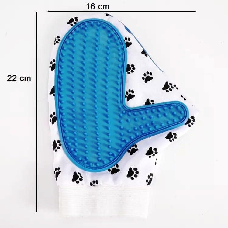 Q D Pet Hair Remover Grooming Glove Deshedding Massager Tool Brush Comb Grooming Gloves for Cat, Dog, Donkey, Horse, Rabbit, Pony, Monkey (Blue, Red, Green, Medium) view 4
