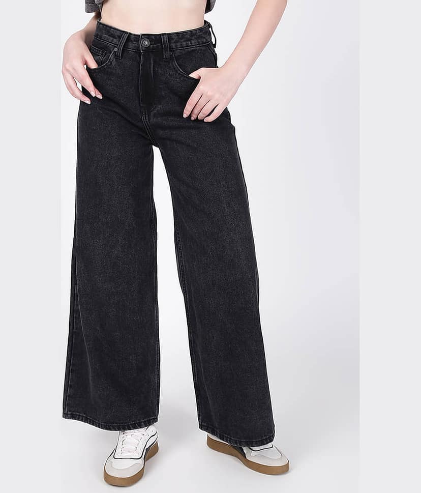 Bene Kleed Women Wide Leg Waist Jeans