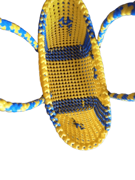 Handmade Yellow Colorful Plastic Woven Wire Bag view 2