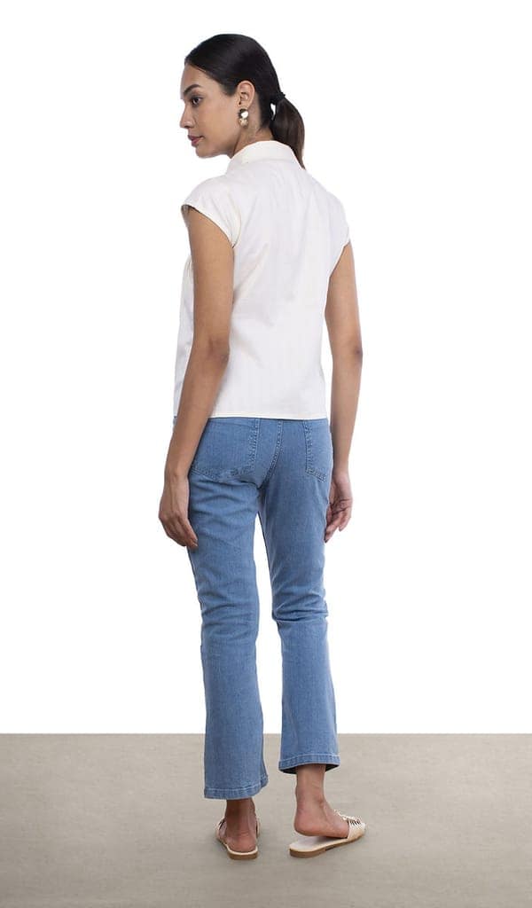 Ivory Pin-Tuck Shirt view 3