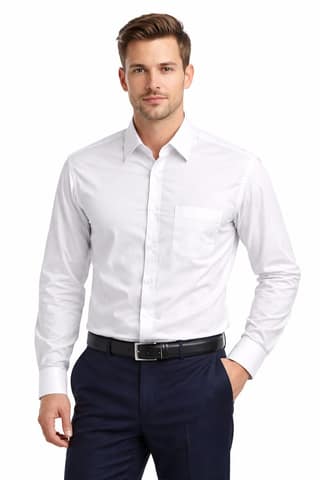 100% Pure & Soft Cotton White Formal Shirts for Official Use// Export Grade Quality Fabric//Decent Looks//Comfortable Wearing.