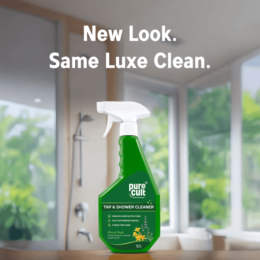PureCult Tap And Shower Cleaner 500ml | With Ylang Ylang & Lavender Essential Oils view 2