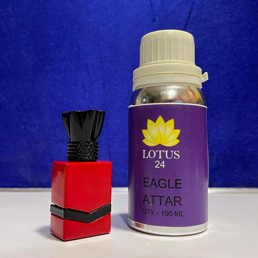 LOTUS24 Eagle Attar 3.4 fl. oz. (100ml) + Free 0.2 fl. oz. (6ml) | Bold Woody & Musky Aroma | Long-Lasting Alcohol-Free Perfume Oil view 4