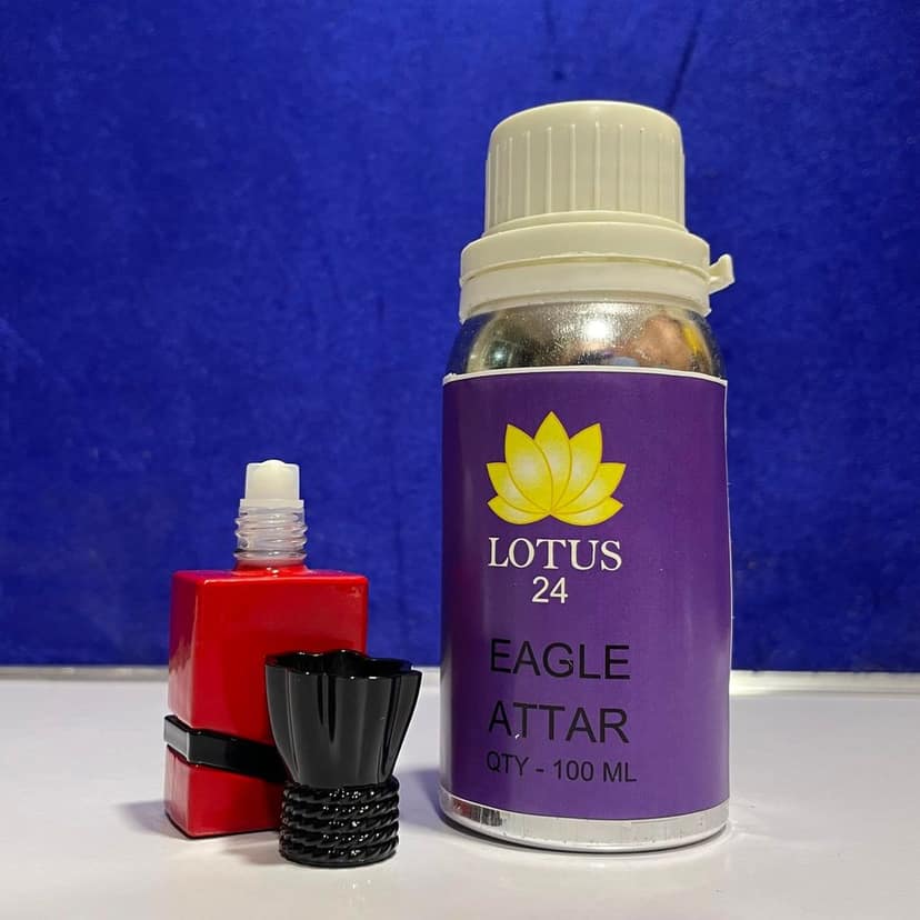 LOTUS24 Eagle Attar 3.4 fl. oz. (100ml) + Free 0.2 fl. oz. (6ml) | Bold Woody & Musky Aroma | Long-Lasting Alcohol-Free Perfume Oil view 5