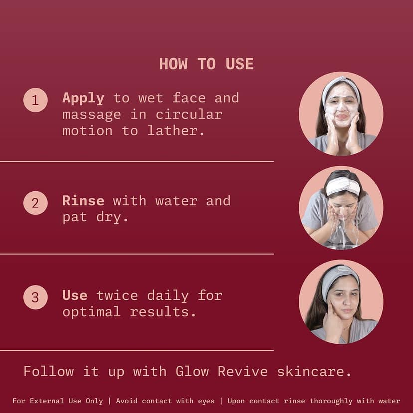 Ningen Glow Revive Intense Cleansing Crème | Skin Brightening & Oil Control Cleansing Cream view 3